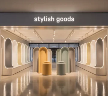 فروشگاه مدرن با استند فروشگاهی