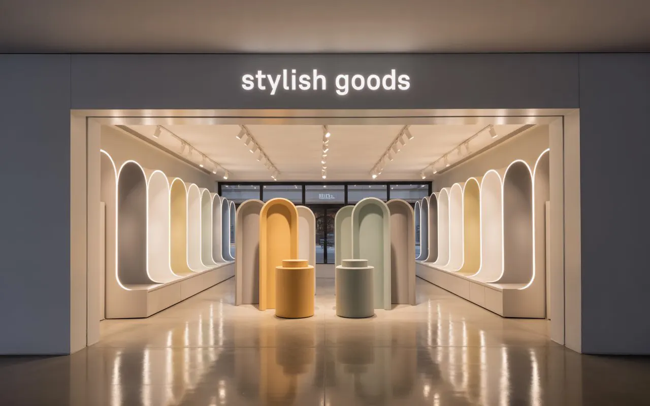 فروشگاه مدرن با استند فروشگاهی