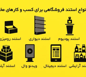 مدلهای مختلف استند فروشگاهی تبلیغاتی