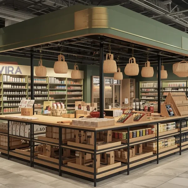 استند فروشگاهی برای نمایش حرفه‌ای محصولات و جذب مشتری