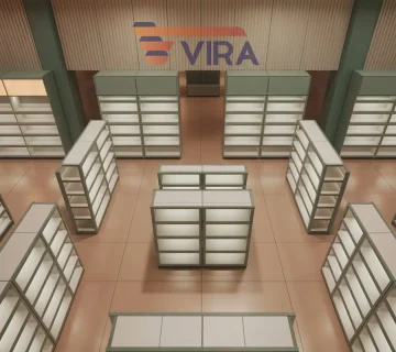 چیدمان اصولی استند فروشگاهی از نمای بالا