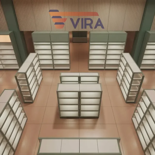 چیدمان اصولی استند فروشگاهی از نمای بالا